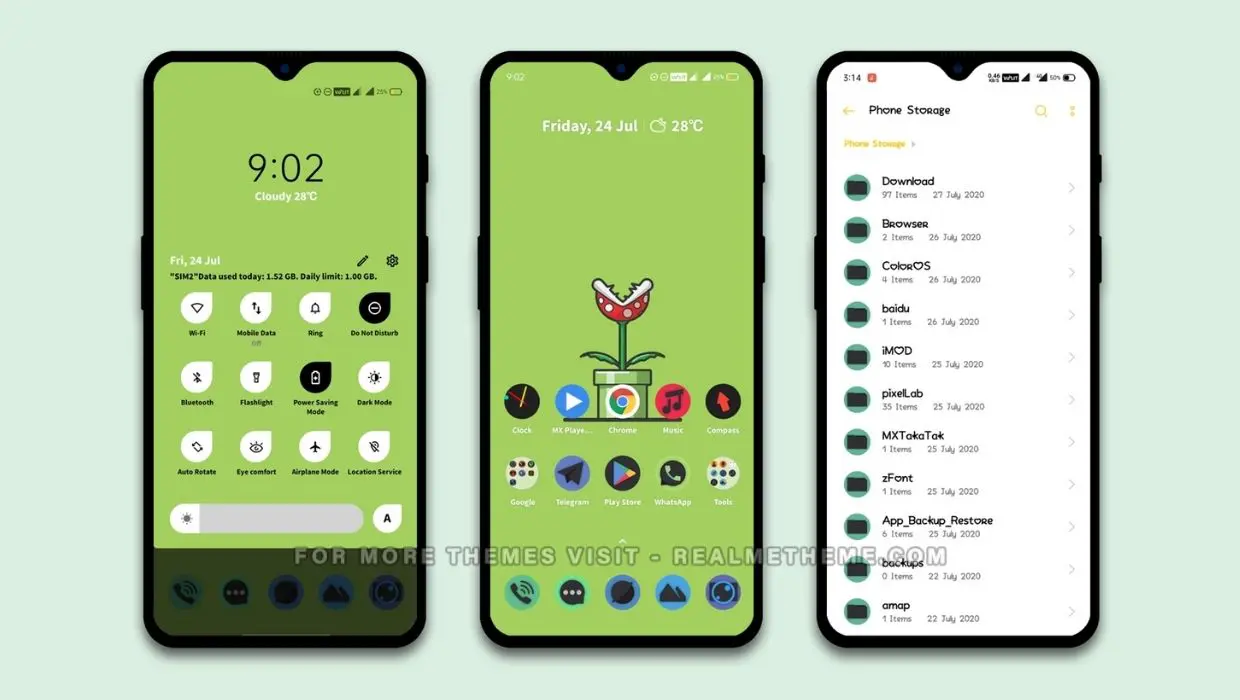 Green UI Theme for Realme Devices