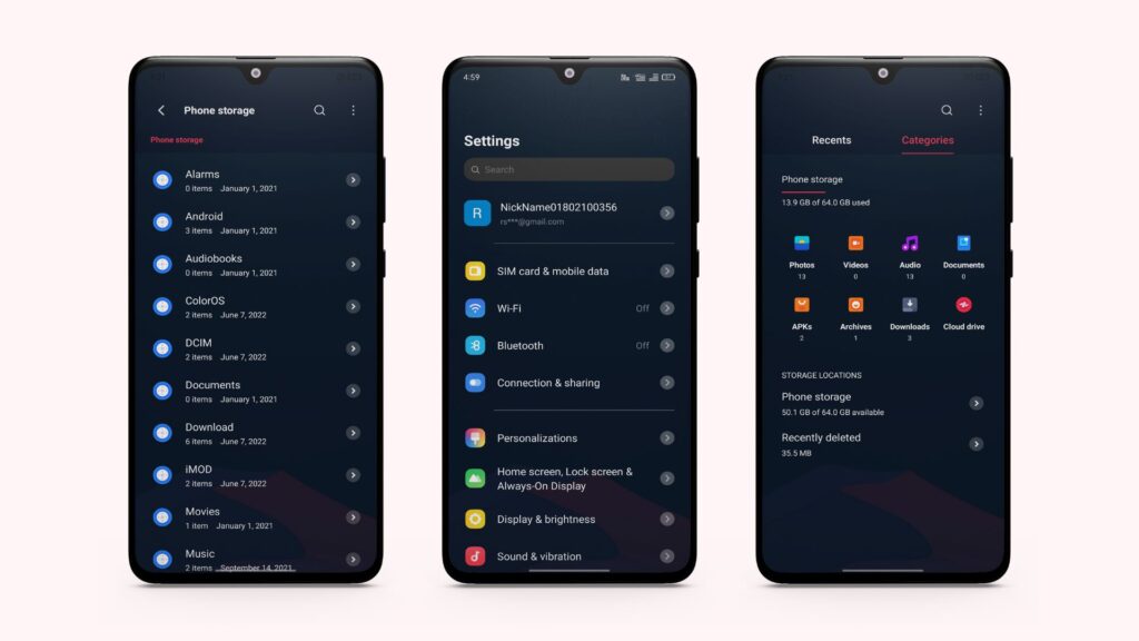 Cloud X Dark Realme UI and ColorOS Theme